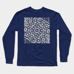 Abstract Op Art Quasi Crystal Vintage Waves Long Sleeve T-Shirt